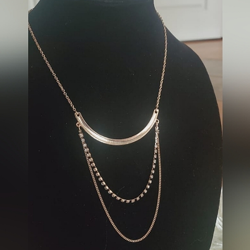 Necklaces Rose Gold Tone Tube And Chain. 🌴